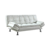 Coaster Dilleston Tufted Back Upholstered Sofa Bed White Model 300291